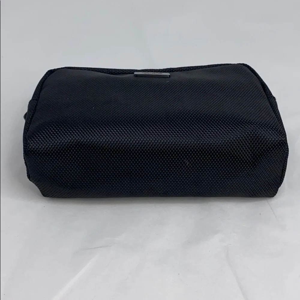 Tumi Black Zippered Pouch with Eye Mask New